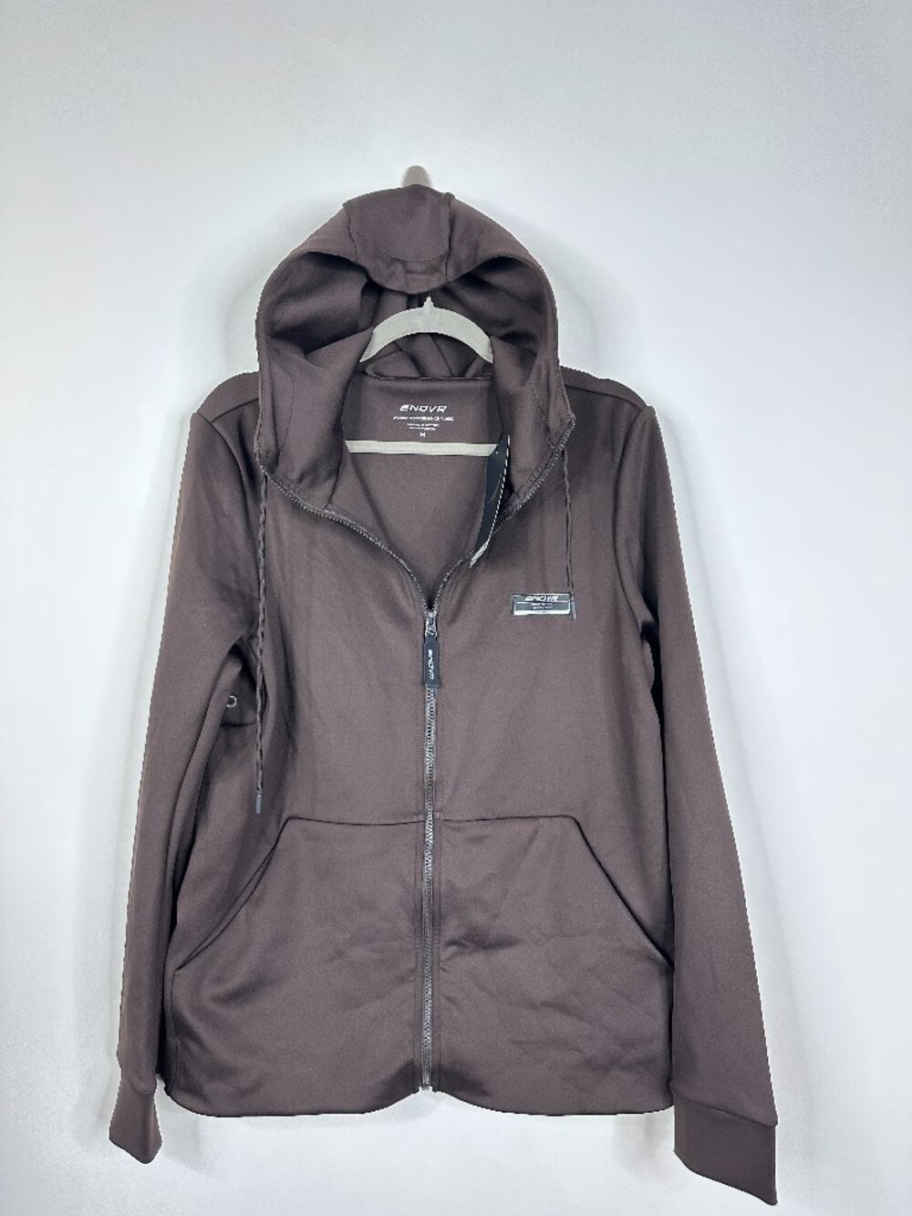 NWT Endeavor Athletic Men The Dynamic Warmup Hoodie Dark Oak Cooling Performance - Picture 4 of 10